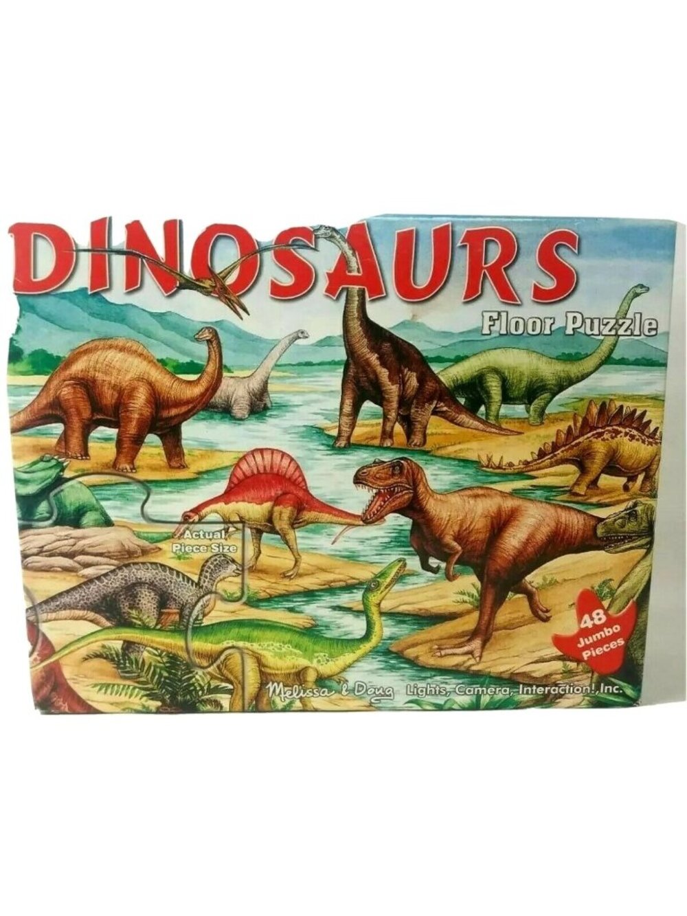 Melissa & Doug Dinosaur Puzzle Floor 2'x3' 48 Pc Complete